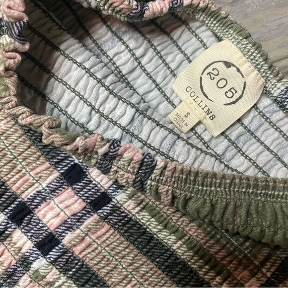 NEW Flowy Plaid Dress Green Size Small Longsleeve - Picture 3 of 3